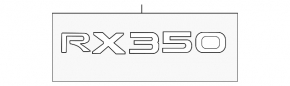 Emblemă portbagaj Lexus RX350 23-26 „RX350”
