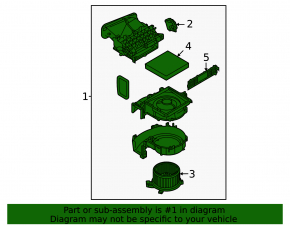 Печка в сборе вентиляция Mitsubishi Outlander 22-26
