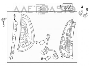 Фонарь левый Kia Soul 14-19 led