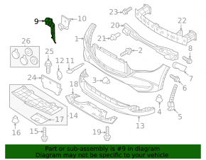 Кронштейн переднего бампера левый Mazda CX-5 22-25