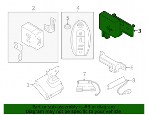 Buzzer Assembly Entry Card Infiniti Q50 14-24