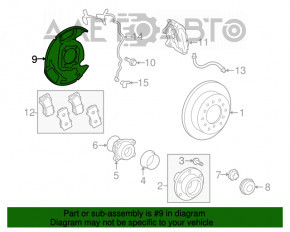 Кожух тормозного диска передний правый Toyota Sequoia 08-16