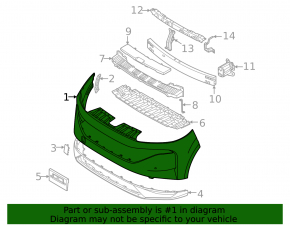 Bara față nefinisată Nissan Murano 25-26