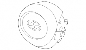 Подушка безопасности airbag в руль водительская Hyundai Sonata 20-23 черная, HEV