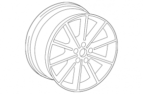 Roată de 18 inch pentru Audi A3 8V 15-18, cu 10 spițe, culoare grafit