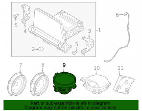 Динамик передней панели Kia Forte 19-24 Harman Kardon