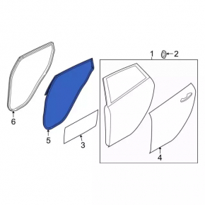Уплотнитель двери передней левой Ford Fiesta 11-19