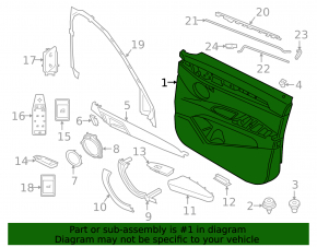Ornamente ușă față dreapta BMW X2 F39 18-23 piele Sensatec, neagră