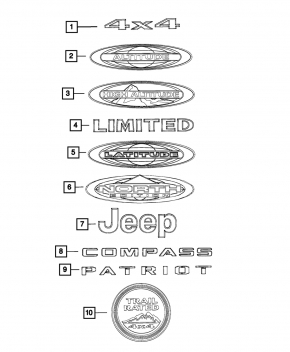 Emblema Jeep față Jeep Compass 11-16