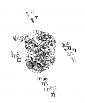 Senzor de poziție a arborelui cotit Jeep Compass 23-25 2.0T