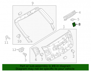Ornament portbagaj negru pentru Audi Q3 8U 15-18