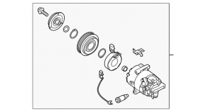 Компрессор кондиционера Kia Forte 19-21 2.0