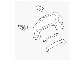 Накладка щитка приборов Mazda 6 14-15 usa