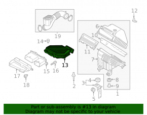 Воздухоприемник Hyundai Tucson 16-21 2.0 2.4 задняя часть