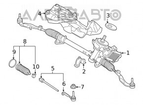 Рулевой наконечник правый BMW X1 F48 16-22