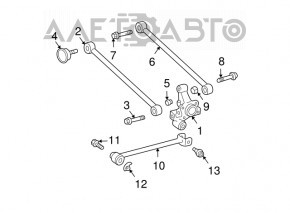 Цапфа задняя левая Lexus RX300 RX330 04-09 4WD