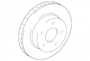 Диск тормозной передний левый Toyota FJ Cruiser 07-14 319/28мм, с перфорацией