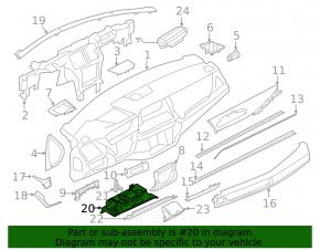 Накладка передней панели пространства ног пассажира BMW X5 F15 14-18