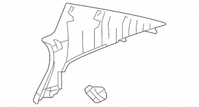 Накладка задней стойки левая Lexus GS300 GS350 GS430 GS450h 06-09 бежевая