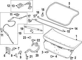 Крышка багажника Honda Accord 23-26
