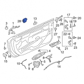 Компьютер двери передней правой Ford Mustang mk6 15-23