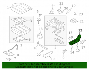 Ornamente scaun pasager Ford Explorer 20 - negru, controlat electric, uzat, suport defect