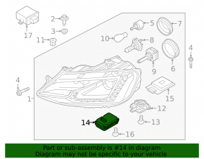 Блок управления фарой Audi A8 13-18