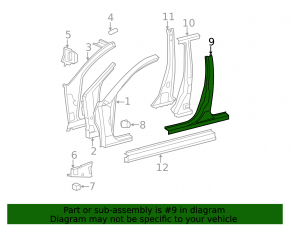 Стойка кузова центральная левая Toyota Avalon 05-12