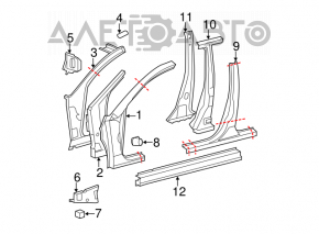 Стойка кузова центральная левая Toyota Avalon 05-12