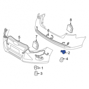 Парктроник задний Ford Edge 15-16 без кольца