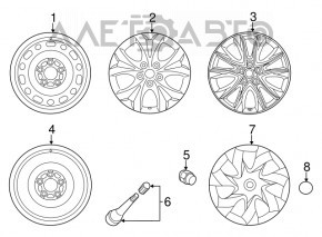 Гайка колесная d21 M12x1.5 Mazda3 03-08 под железку