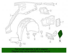 Лючок бензобака Chevrolet Malibu 16-23