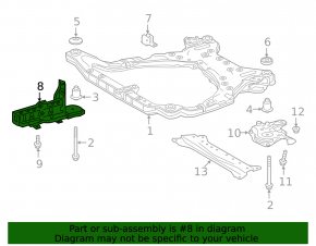 Удлинитель переднего подрамника правый Toyota Camry v70 18-24