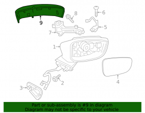 Крышка бокового зеркала левая Mazda 6 17-21
