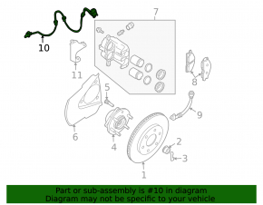 Датчик ABS передний левый Nissan Frontier 22-26