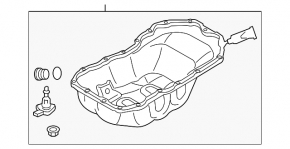 Поддон масляный Mazda CX-5 17-24 2.5 под датчик