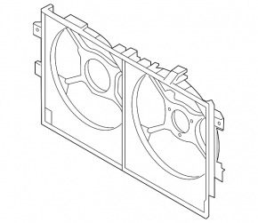 Difuzorul carcasei radiatorului asamblat pentru Mitsubishi Outlander Sport ASX 10- 2.0