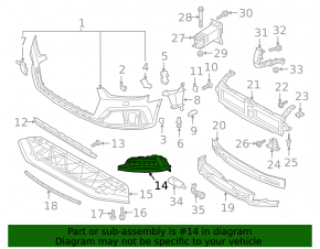 Решетка переднего бампера левая Audi A5 F5 18-19 без радара, черная с хром молдингом, S-Line