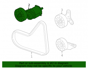 Ролик натяжитель приводного ремня VW Beetle 12-14 2.5
