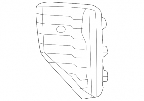 Grilă bară față dreapta Volvo XC90 25-26, neagră lucioasă, cu mulură, tip 2