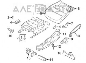 Водительское сидение VW Jetta 11-18 USA без airbag, кожа серая