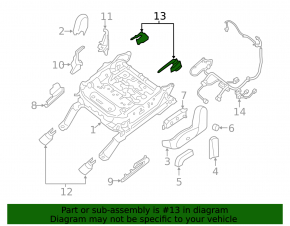 Husă neagră pentru scaunul șoferului din spate pentru Nissan Pathfinder 13-16