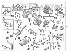 Motor ventilator încălzire Mazda3 MPS 09-13