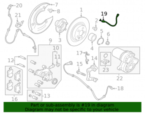 Furtun de frână spate stânga pentru Land Rover Range Rover Evoque 19-25