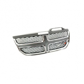 Решетка радиатора grill Dodge Journey 11-20 хром с эмблемой
