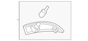 Поворотник зеркала левый Ford Fiesta 11-19