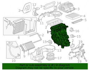 Печка в сборе Chevrolet Impala 14-20 manual