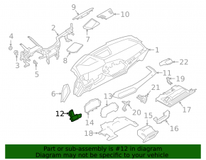 Накладка передней панели левая BMW X7 G07 19-22 Fineline Stripe