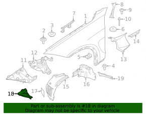 Защита арки передняя правая BMW X6 F16 15-19 M pack