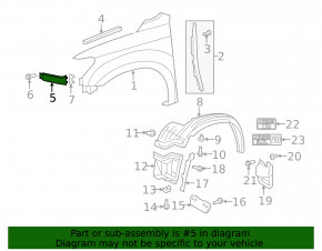 Накладка под фарой левая Toyota Sequoia 08-13